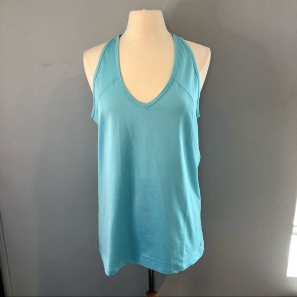 ALO Yoga Teal Razorback Workout Tank - Picture 2 of 7